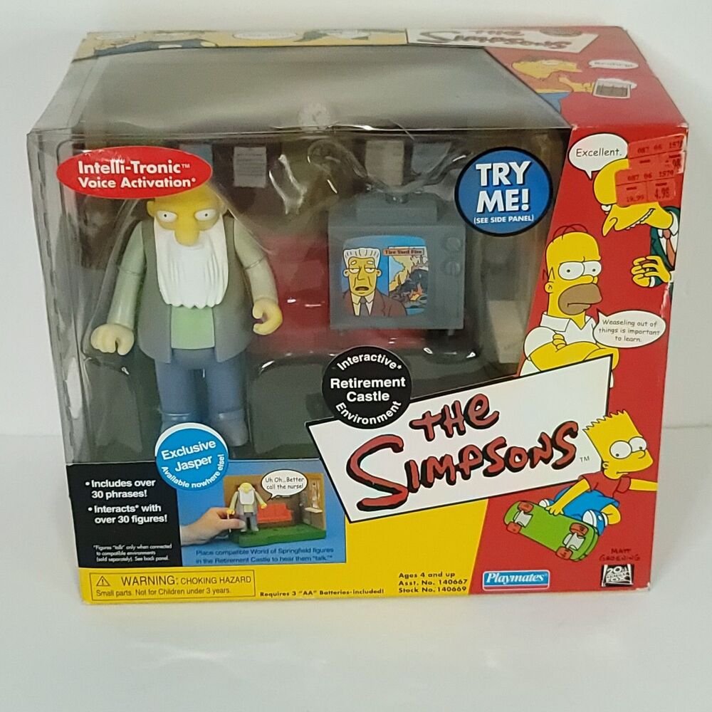 The Simpsons World Of Springfield Retirement Castle Jasper Playmates Box Damage